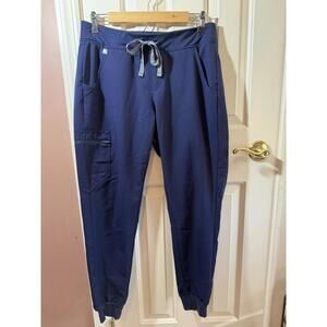 Figs Zamora Jogger Scrub Pants Womens Medium PO 2255 Navy